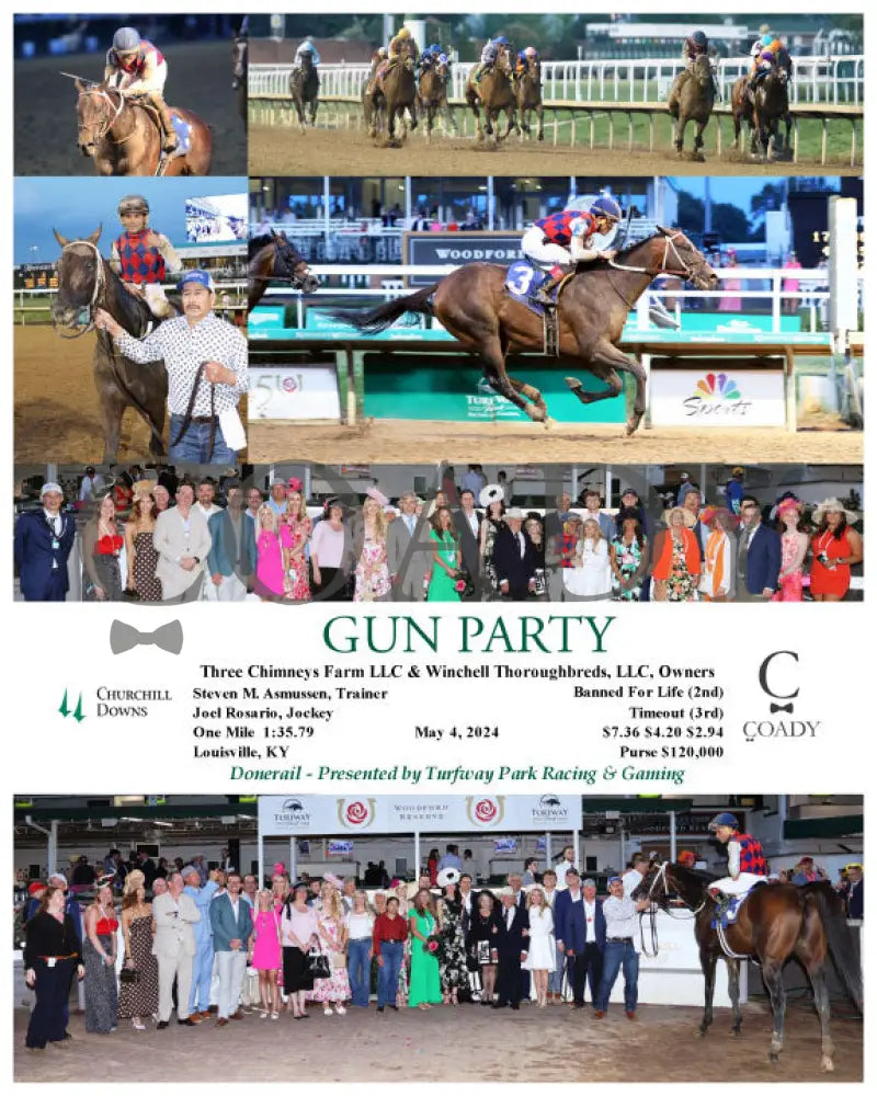 Gun Party - Donerail 05-04-24 R14 Cd Churchill Downs