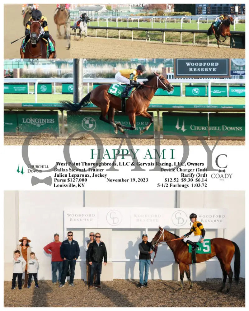 Happy Am I - 11-19-23 R08 Cd Churchill Downs