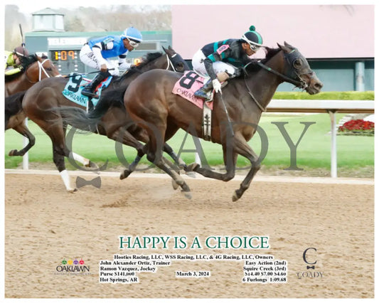Happy Is A Choice - 03-03-24 R08 Op Action Oaklawn Park
