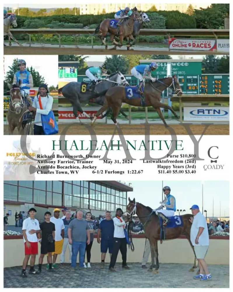 Hialeah Native - 05-31-24 R03 Ct Hollywood Casino At Charles Town Races