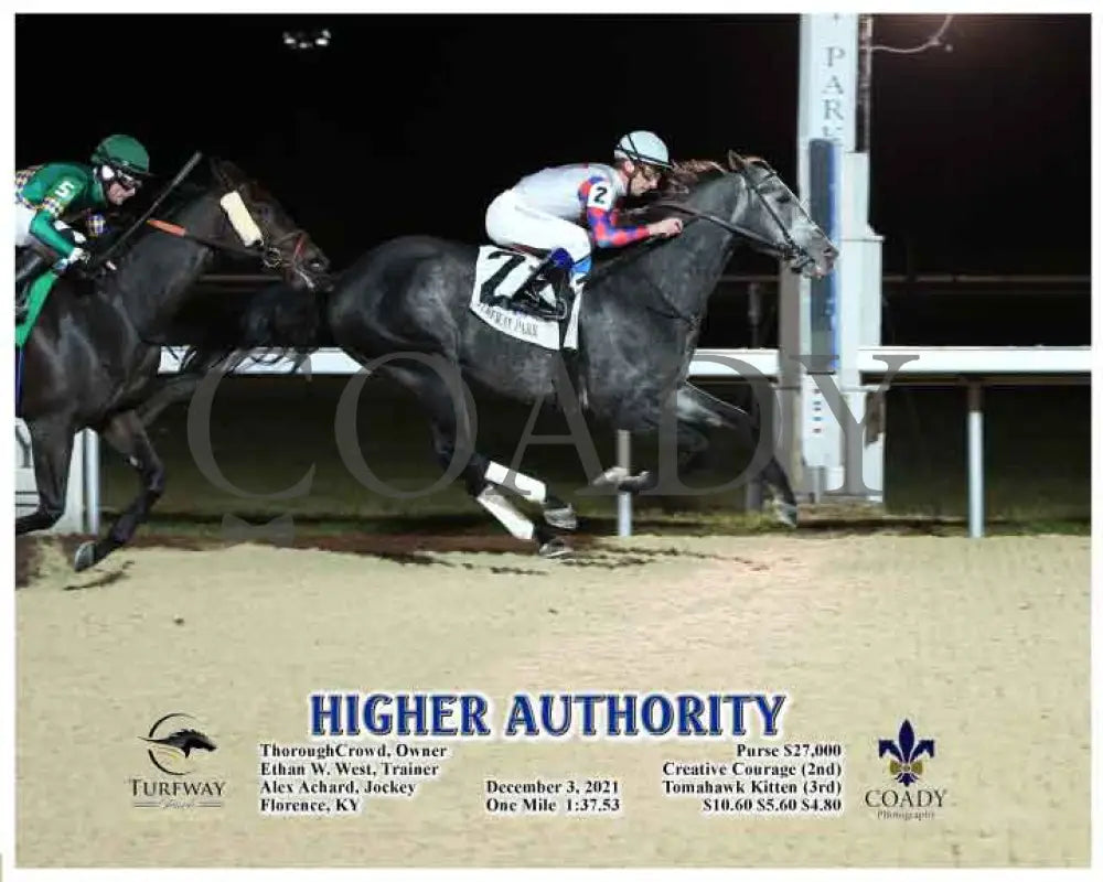 Higher Authority - 12-03-21 R07 Tp Action Turfway Park