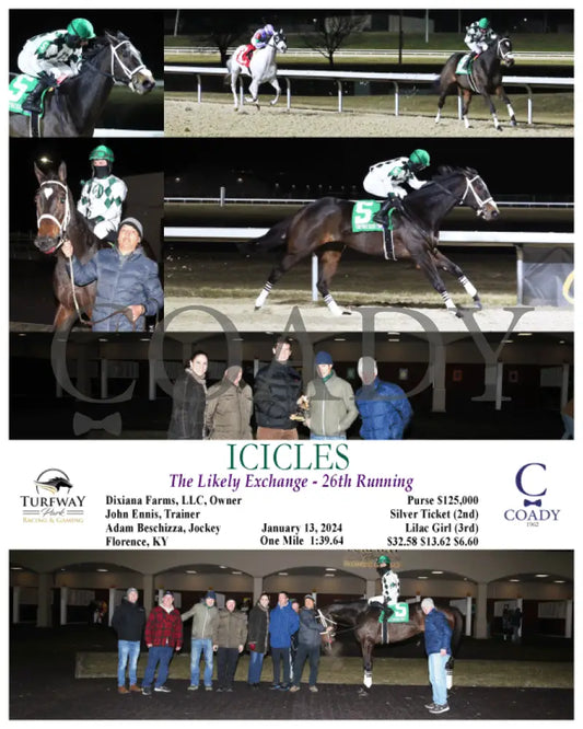 Icicles - The Likely Exchange 26Th Running 01-13-24 R08 Tp Turfway Park