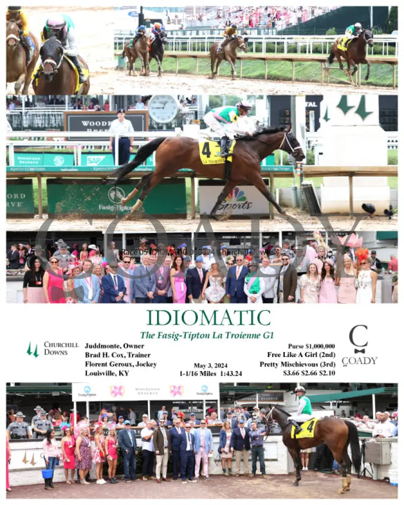 Idiomatic - The Fasig-Tipton La Troienne G1 05-03-24 R05 Cd Churchill Downs