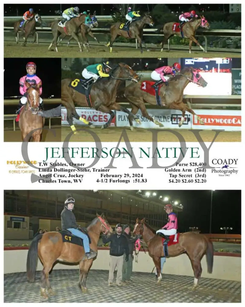 Jefferson Native - 02-29-24 R03 Ct Hollywood Casino At Charles Town Races