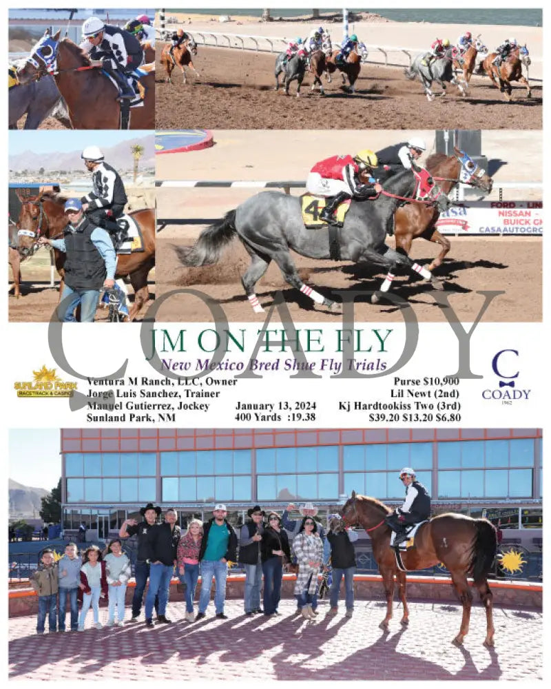 Jm On The Fly - New Mexico Bred Shue Fly Trials 01-13-24 R04 Sun Sunland Park