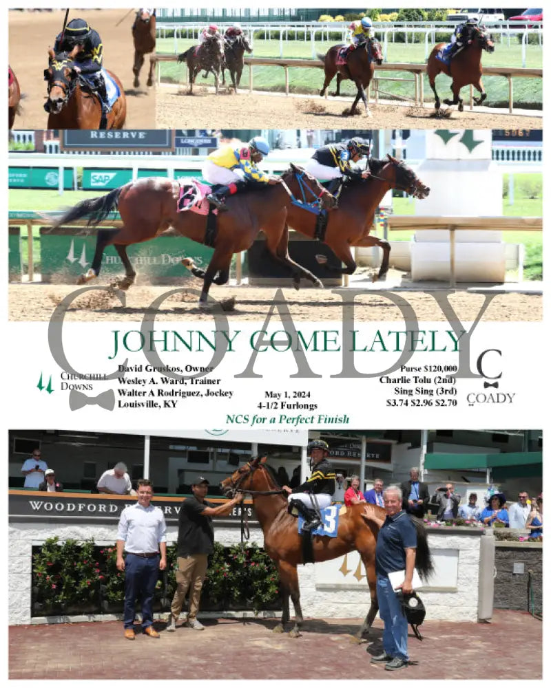 Johnny Come Lately - 05-01-24 R02 Cd Churchill Downs