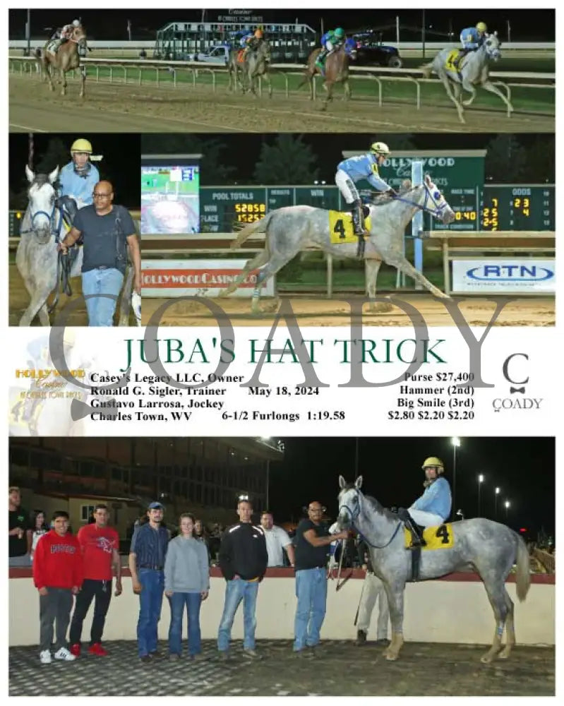 Juba’s Hat Trick - 05-18-24 R07 Ct Hollywood Casino At Charles Town Races