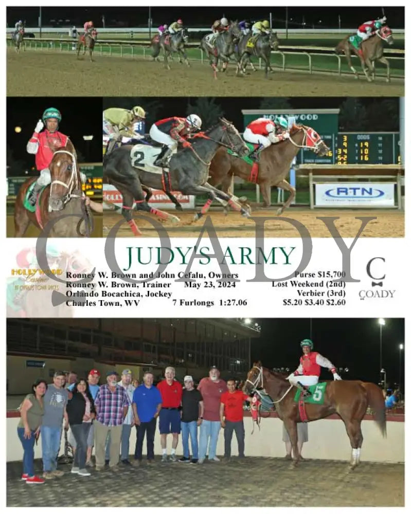 Judy’s Army - 05-23-24 R06 Ct Hollywood Casino At Charles Town Races