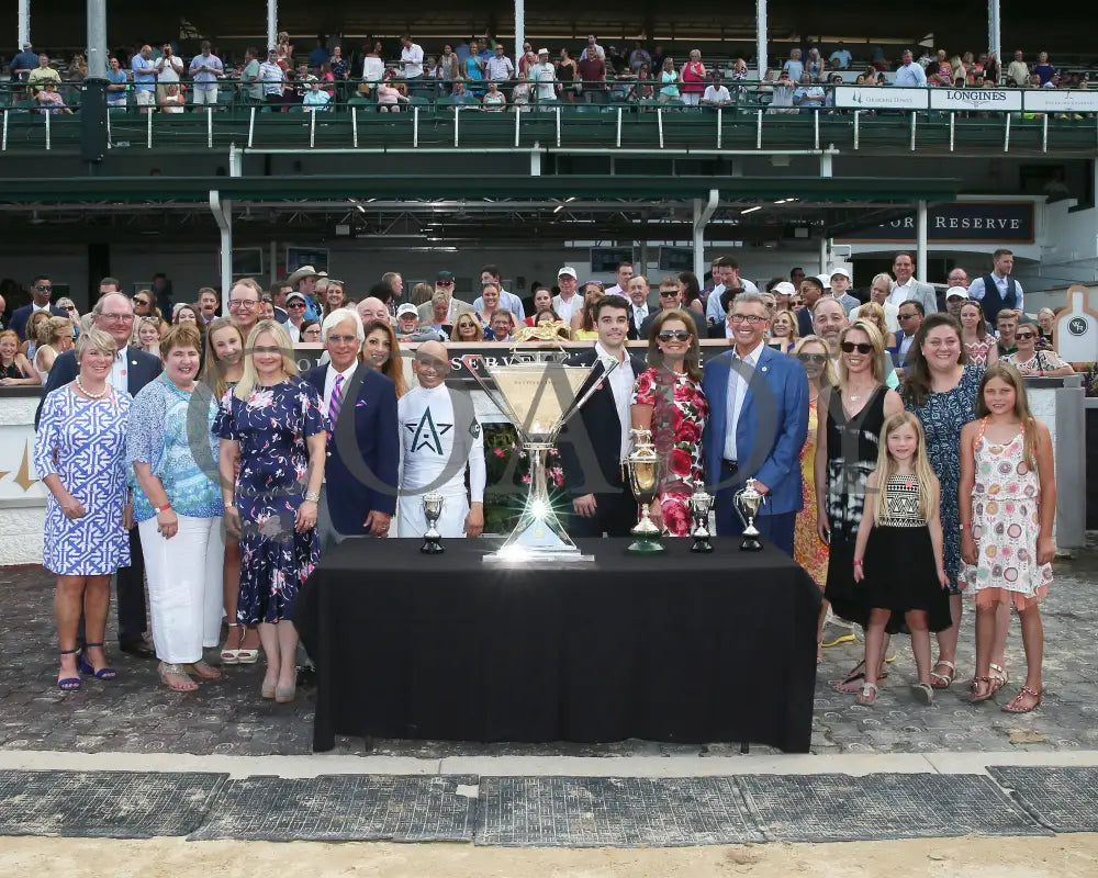 Justify - 061618 Triple Crown Trophy Presentation 03 Churchill Downs