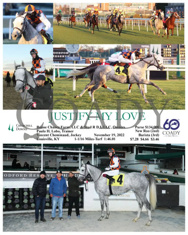 Justify My Love - 11-19-22 R09 Cd Churchill Downs