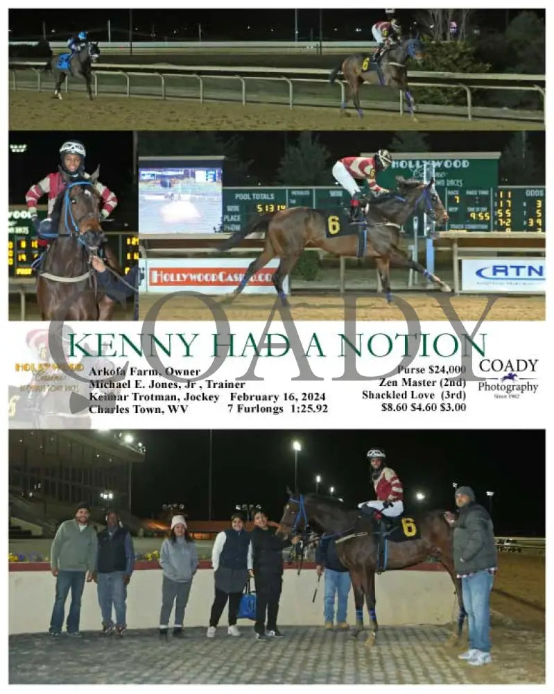 Kenny Had A Notion - 02-16-24 R07 Ct Hollywood Casino At Charles Town Races