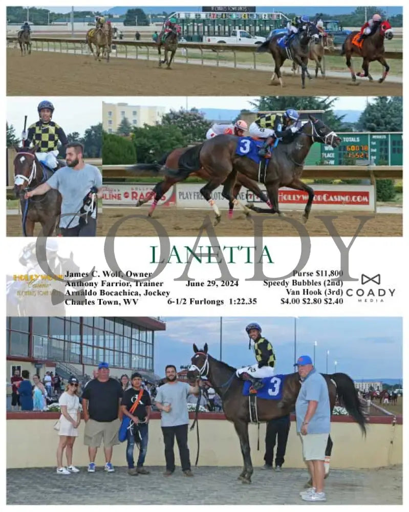 Lanetta - 06-29-24 R01 Ct Hollywood Casino At Charles Town Races