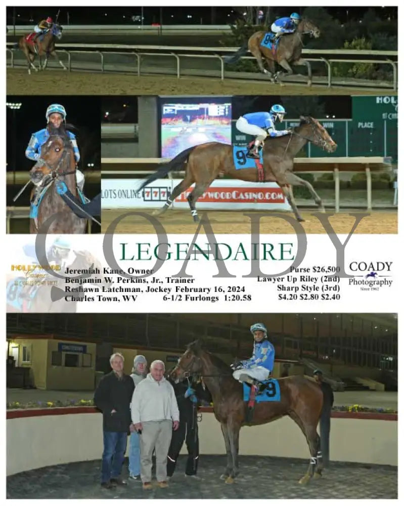 Legendaire - 02-16-24 R05 Ct Hollywood Casino At Charles Town Races