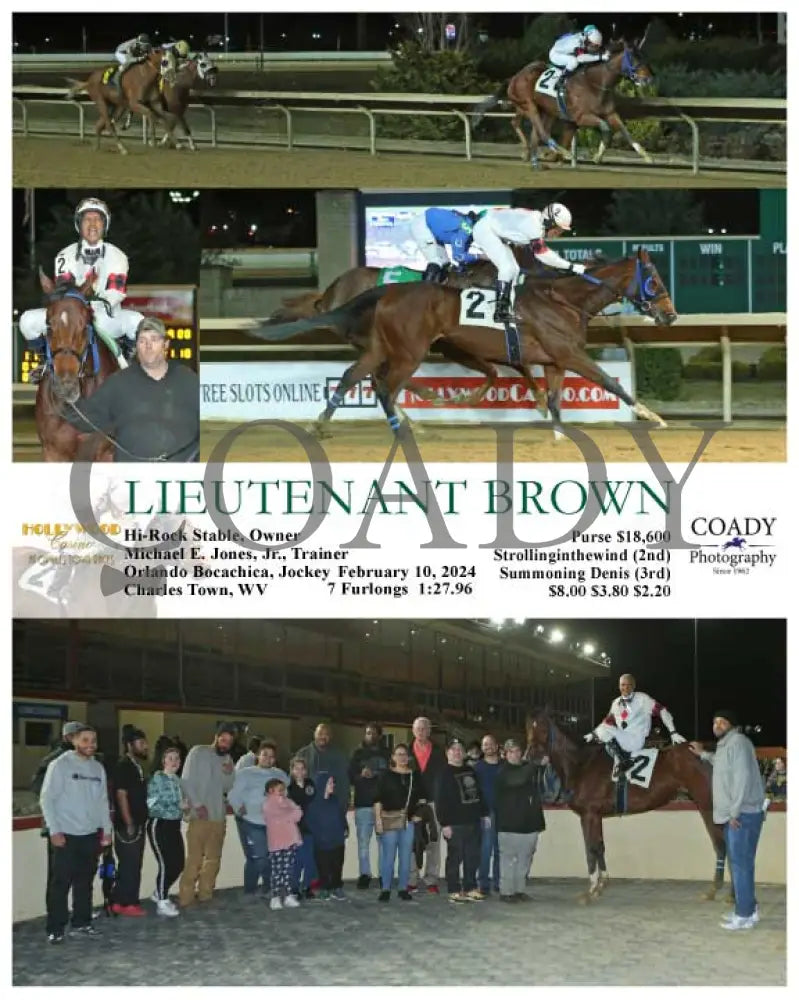 Lieutenant Brown - 02-10-24 R03 Ct Hollywood Casino At Charles Town Races