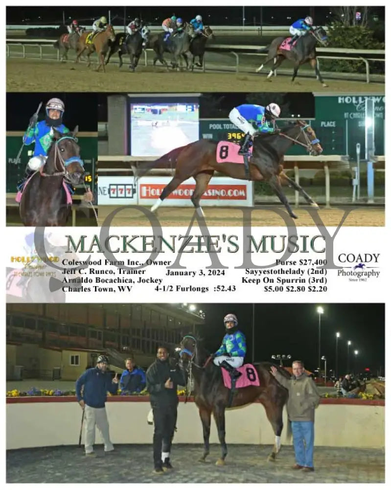 Mackenzie’s Music - 01-03-24 R07 Ct Hollywood Casino At Charles Town Races