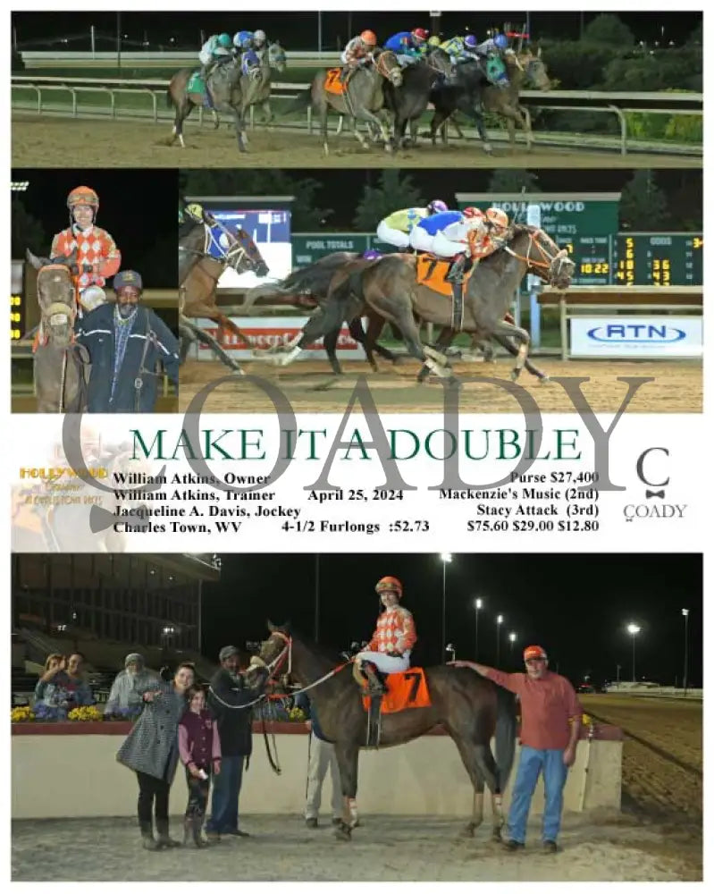 Make It A Double - 04-25-24 R07 Ct Hollywood Casino At Charles Town Races