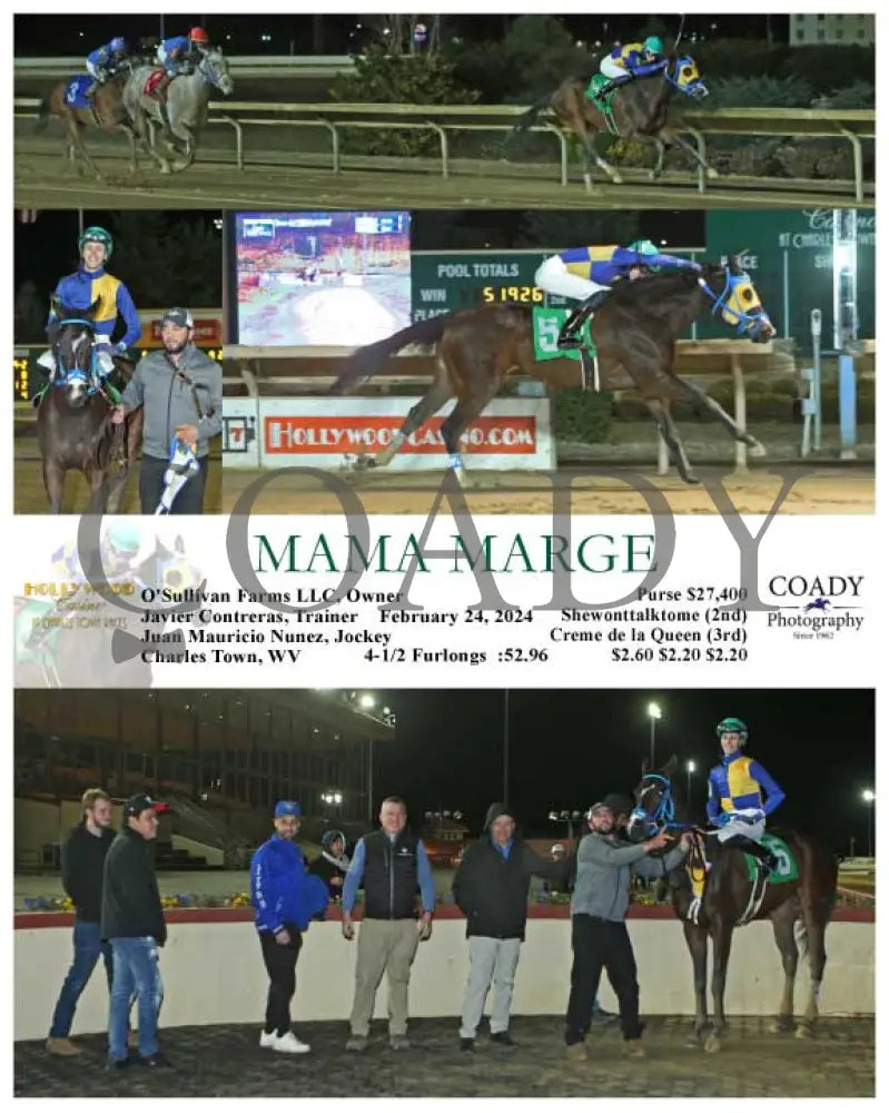 Mama Marge - 02-24-24 R04 Ct Hollywood Casino At Charles Town Races