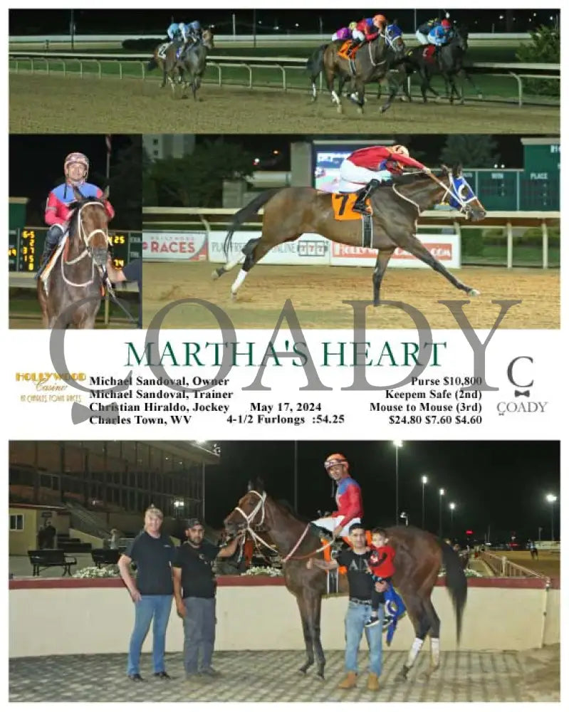 Martha’s Heart - 05-17-24 R08 Ct Hollywood Casino At Charles Town Races