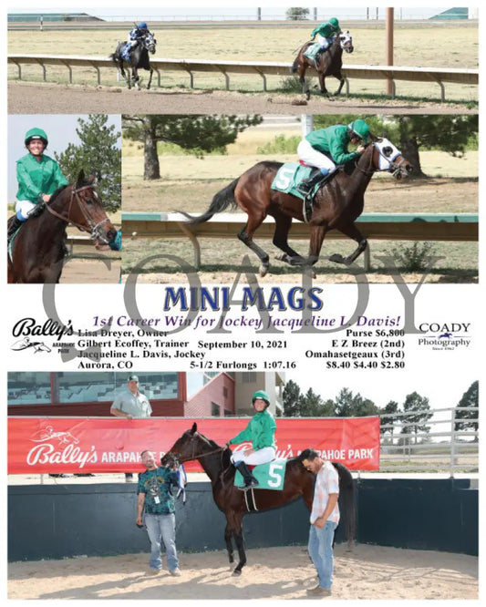 Mini Mags - 1St Career Win For Jockey Jacqueline L. Davis! 09 - 10 - 21 R06 Arp Arapahoe Park