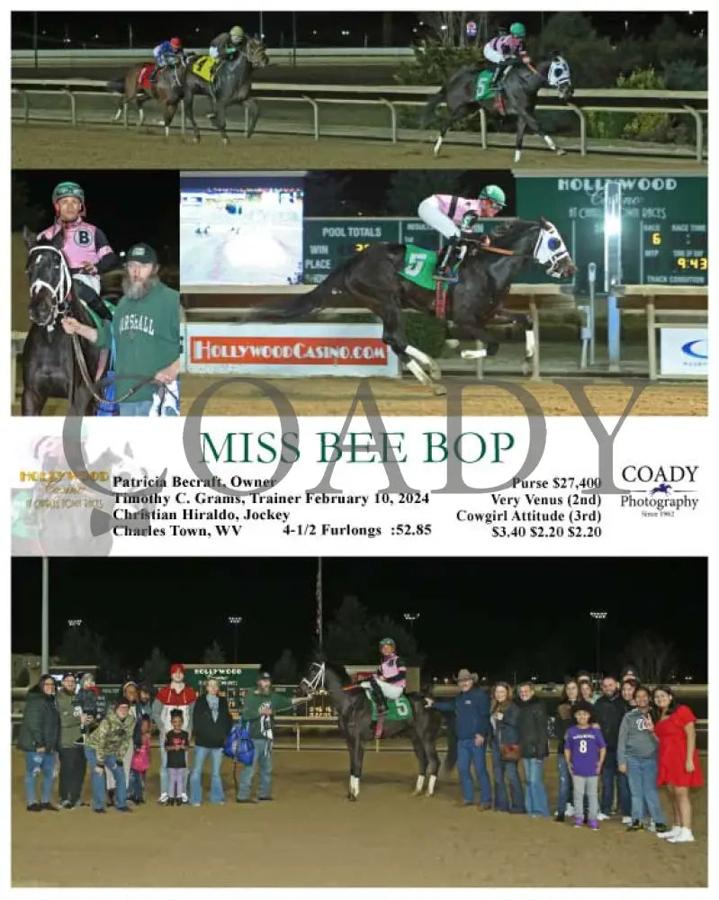 Miss Bee Bop - 02-10-24 R06 Ct Hollywood Casino At Charles Town Races