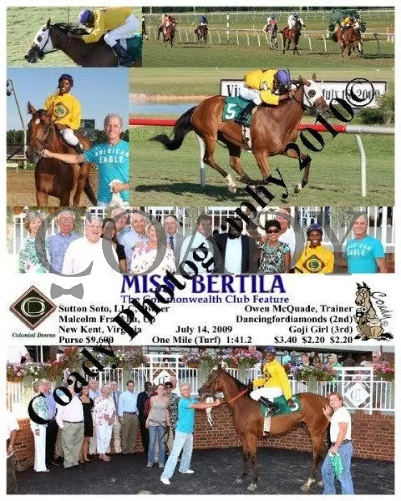 Miss Bertila - The Commonwealth Club Feature Colonial Downs