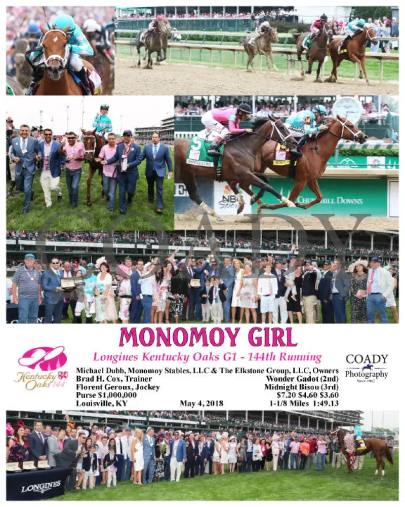 Monomoy Girl - 050418 Race 11 Cd Longines Kentucky Oaks Churchill Downs