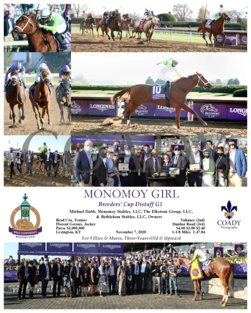 Monomoy Girl - Breeders’ Cup Distaff G1 11-07-20 R10 Kee Keeneland