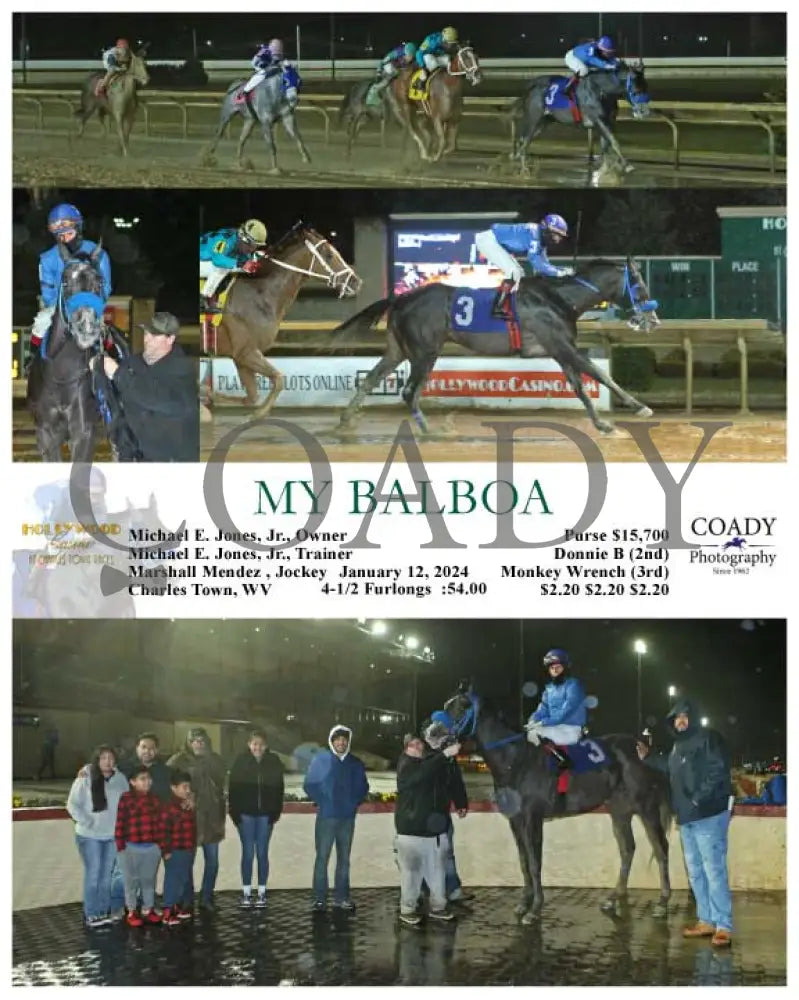 My Balboa - 01-12-24 R03 Ct Hollywood Casino At Charles Town Races