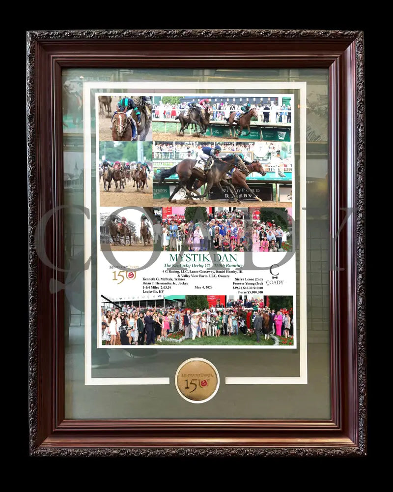 Mystik Dan - The Kentucky Derby G1 150Th Running 05-04-24 Hand Made Frame Framed Photograph