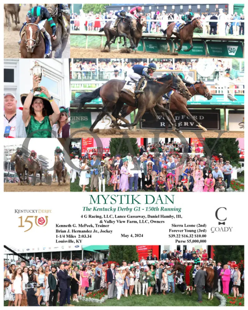 Mystik Dan - The Kentucky Derby G1 150Th Running 05-04-24 R12 Cd Sharilyn S Gasaway Churchill Downs