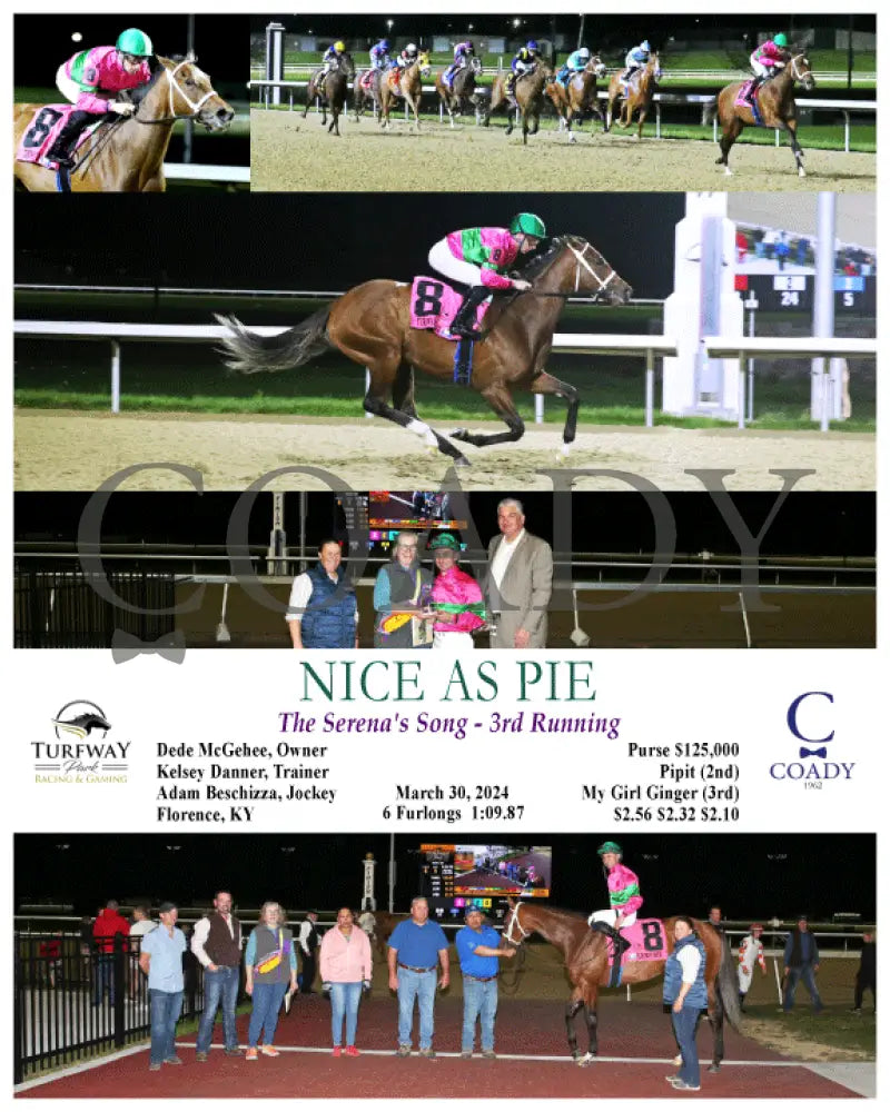 Nice As Pie - The Serena’s Song 3Rd Running 03 - 30 - 24 R06 Tp Turfway Park