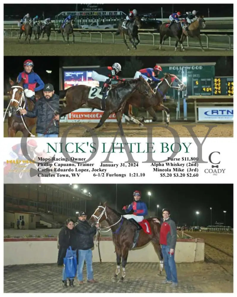 Nick’s Little Boy - 01-31-24 R05 Ct Hollywood Casino At Charles Town Races