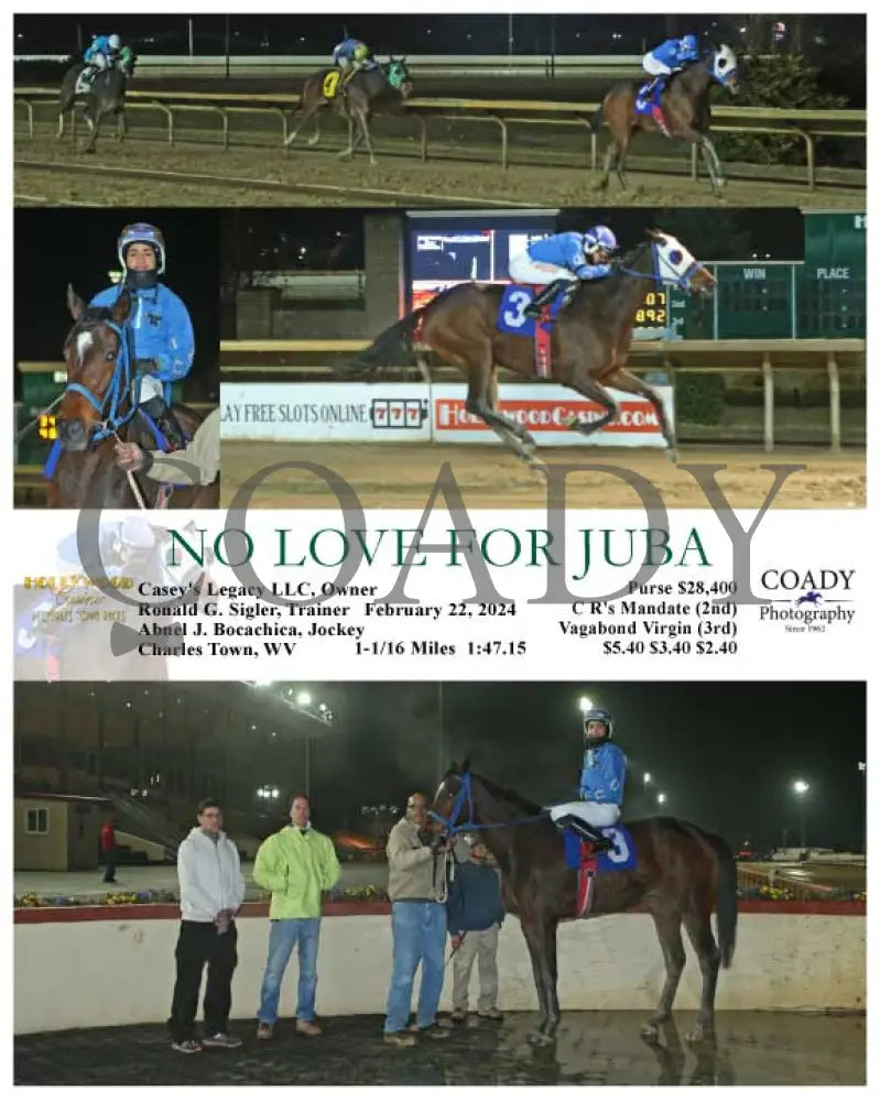 No Love For Juba - 02-22-24 R07 Ct Hollywood Casino At Charles Town Races