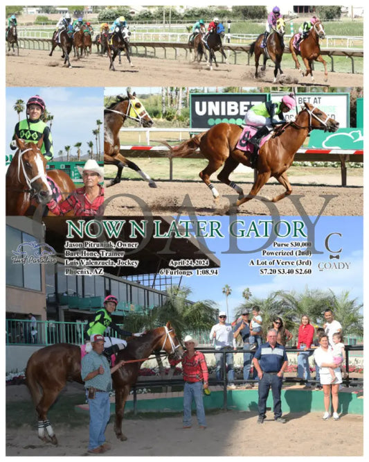 Now N Later Gator - 04 - 24 - 24 R07 Tup Turf Paradise