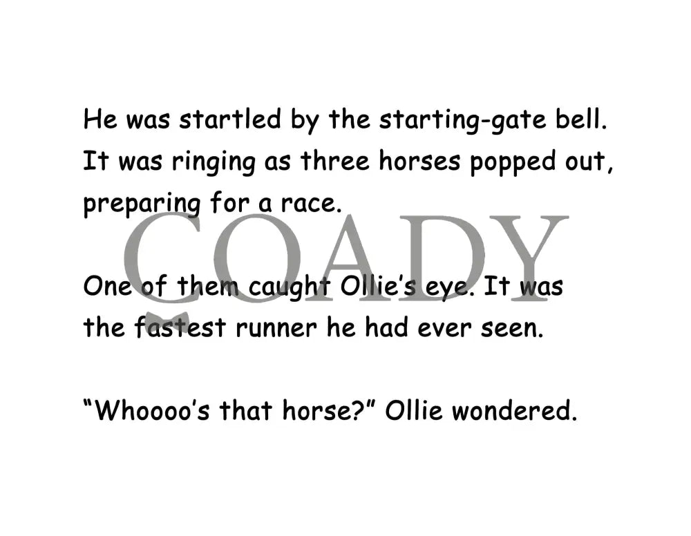 Ollie The Oaklawn Owl: Whoooo’s That Horse? - Children’s Book By Mary Rampellini