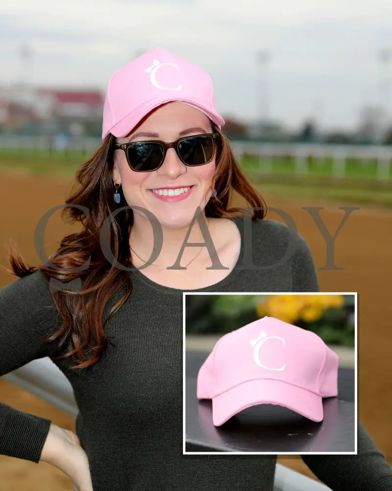 Pink Hat - White Hair Bow Logo 2024