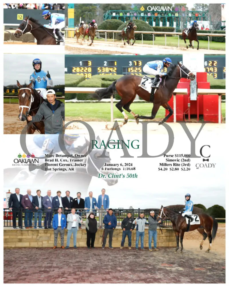 Raging - 01-06-24 R03 Op Oaklawn Park