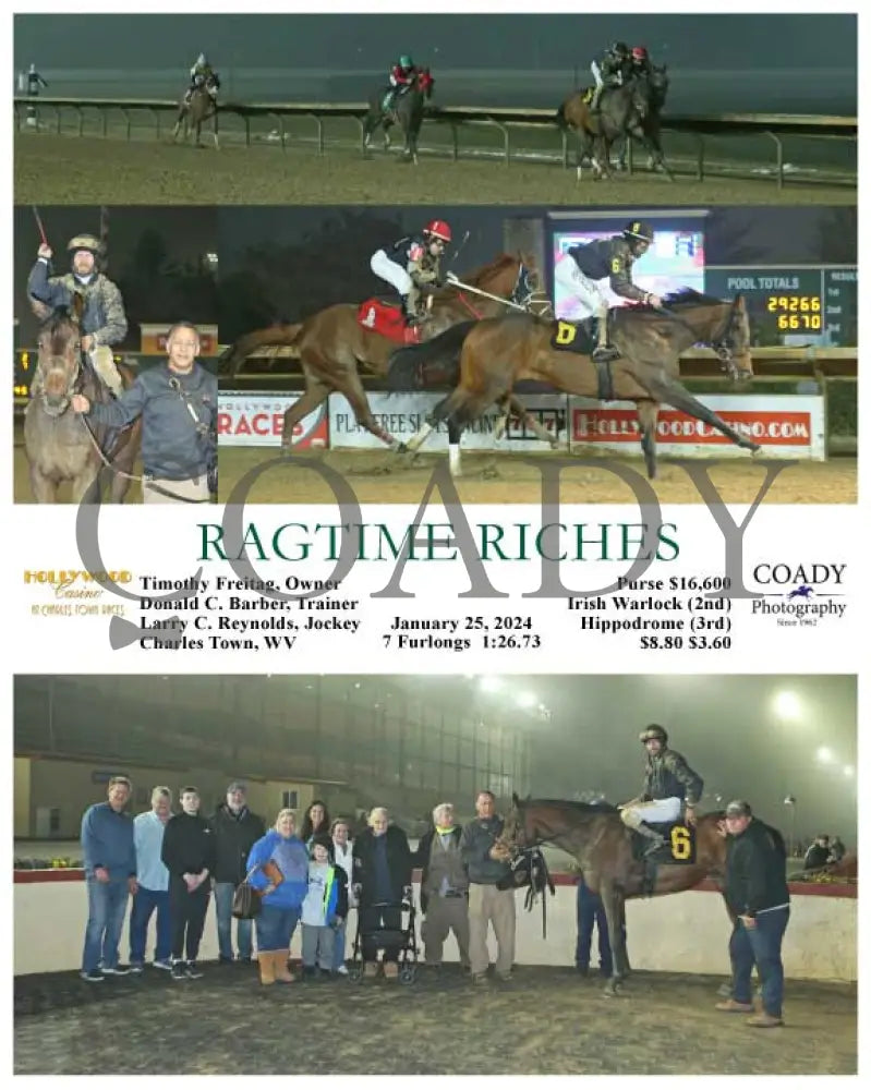 Ragtime Riches - 01-25-24 R06 Ct Hollywood Casino At Charles Town Races