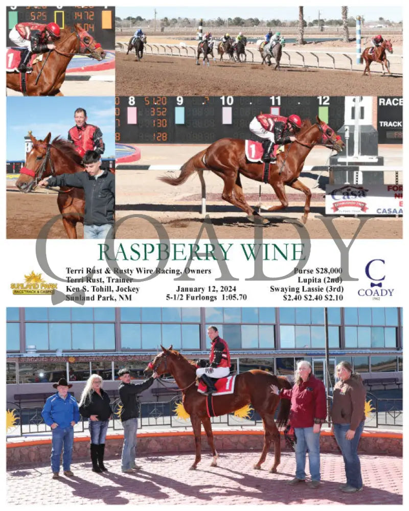 Raspberry Wine - 01-12-24 R01 Sun Sunland Park