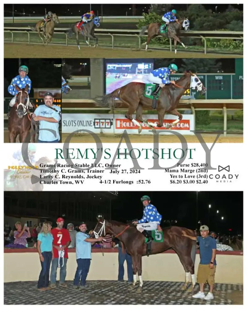 Remy’s Hotshot - 07-27-24 R06 Ct Hollywood Casino At Charles Town Races