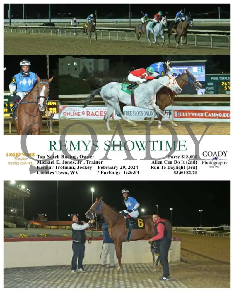 Remys Showtime - 02-29-24 R06 Ct Hollywood Casino At Charles Town Races