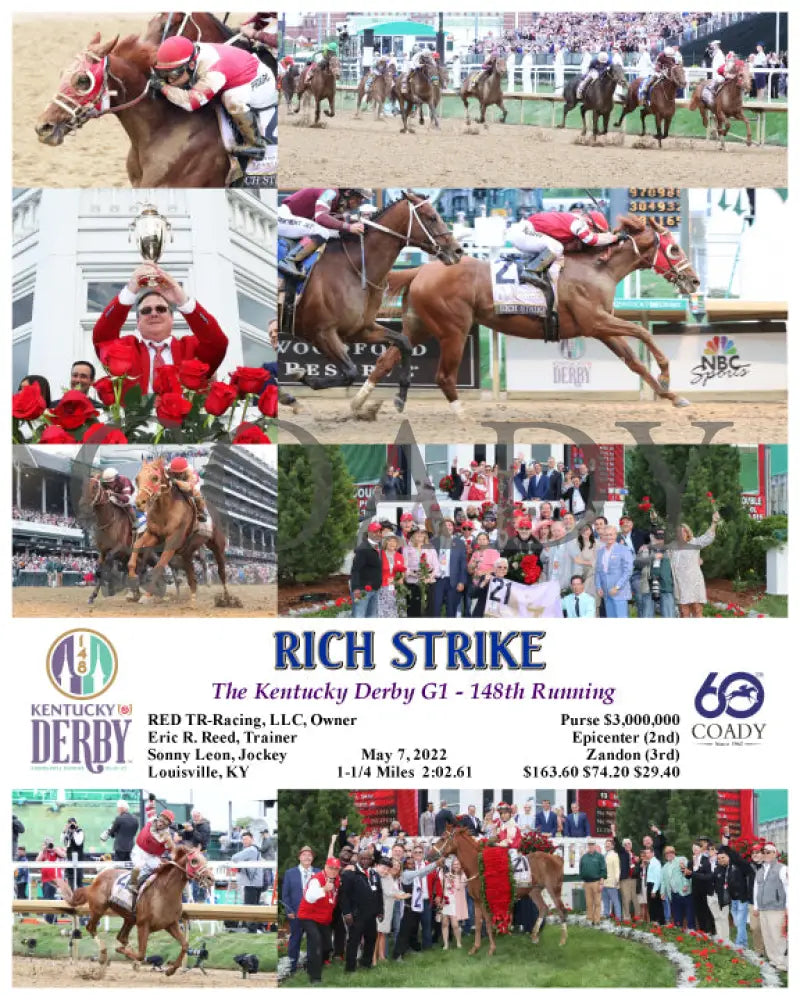 Rich Strike - The Kentucky Derby 148Th Running 05-07-22 R12 Cd Composite Eric Reed Churchill Downs