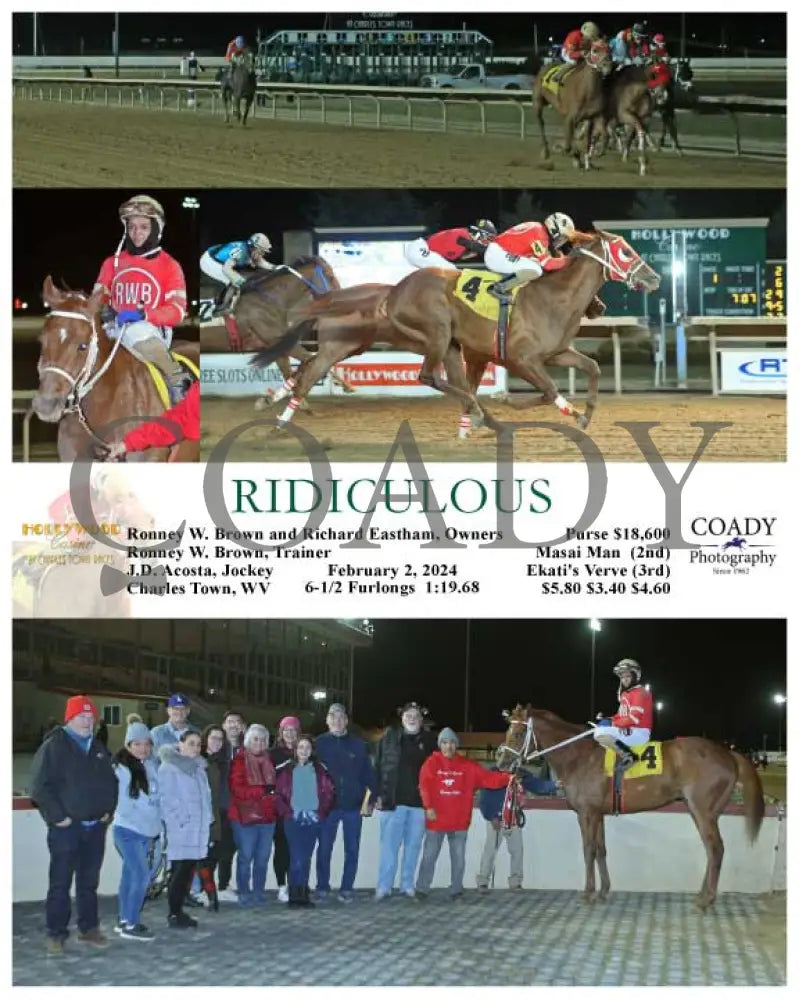 Ridiculous - 02-02-24 R01 Ct Hollywood Casino At Charles Town Races