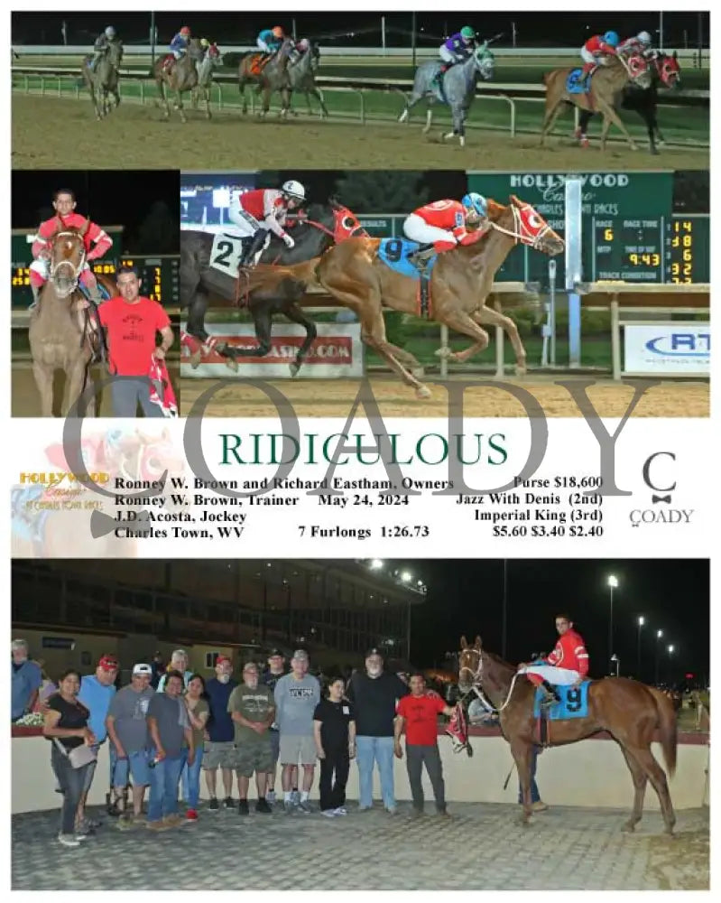 Ridiculous - 05-24-24 R06 Ct Hollywood Casino At Charles Town Races