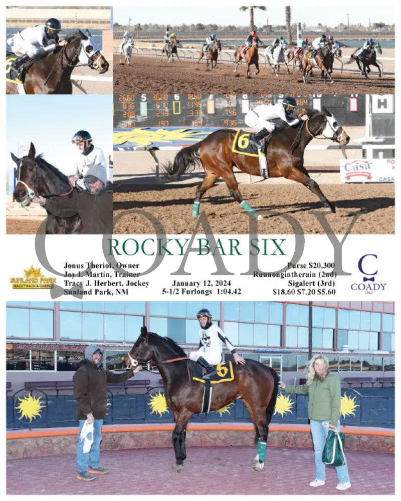 Rocky Bar Six - 01-12-24 R08 Sun Sunland Park