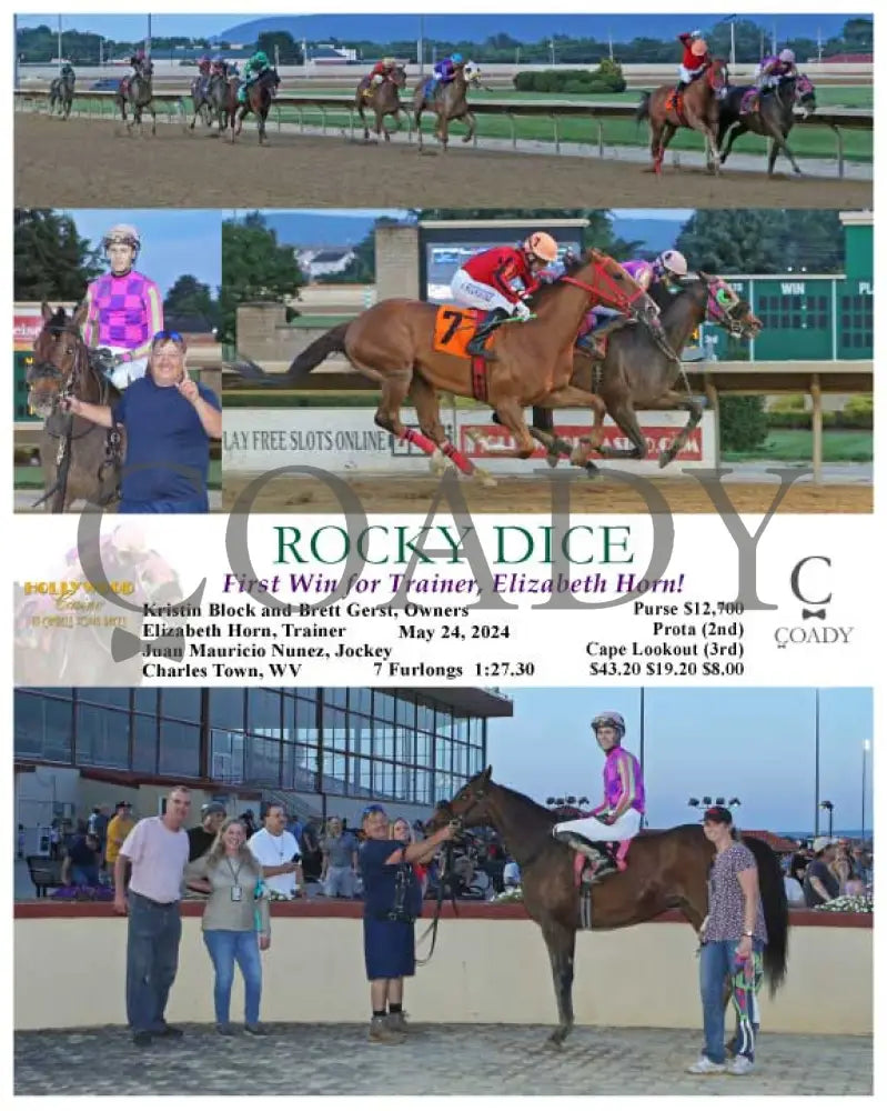 Rocky Dice - First Win For Trainer Elizabeth Horn! 05-24-24 R03 Ct Hollywood Casino At Charles Town