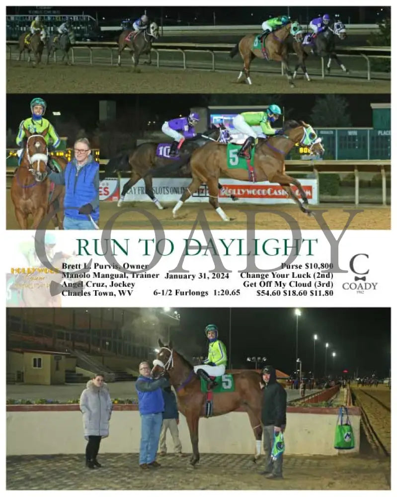 Run To Daylight - 01-31-24 R03 Ct Hollywood Casino At Charles Town Races