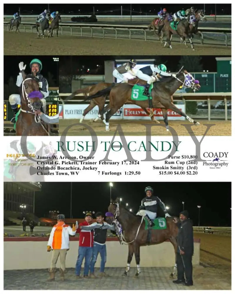 Rush To Candy - 02-17-24 R04 Ct Hollywood Casino At Charles Town Races