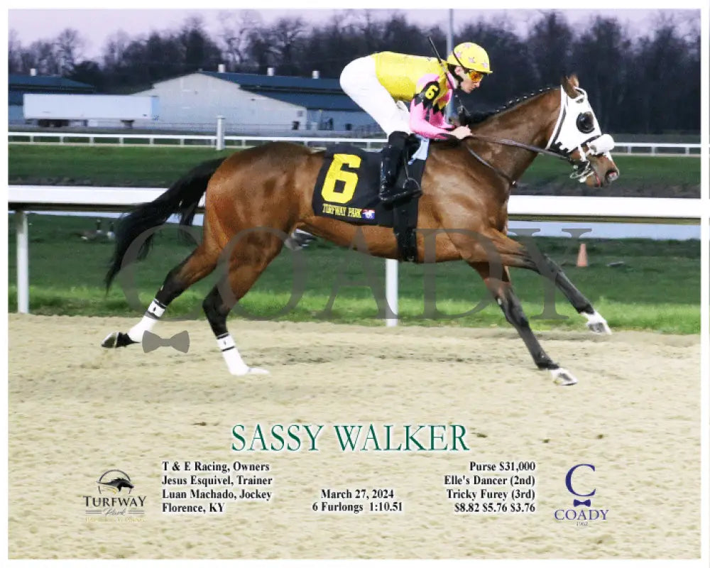 Sassy Walker - 03 - 27 - 24 R05 Tp Action Turfway Park