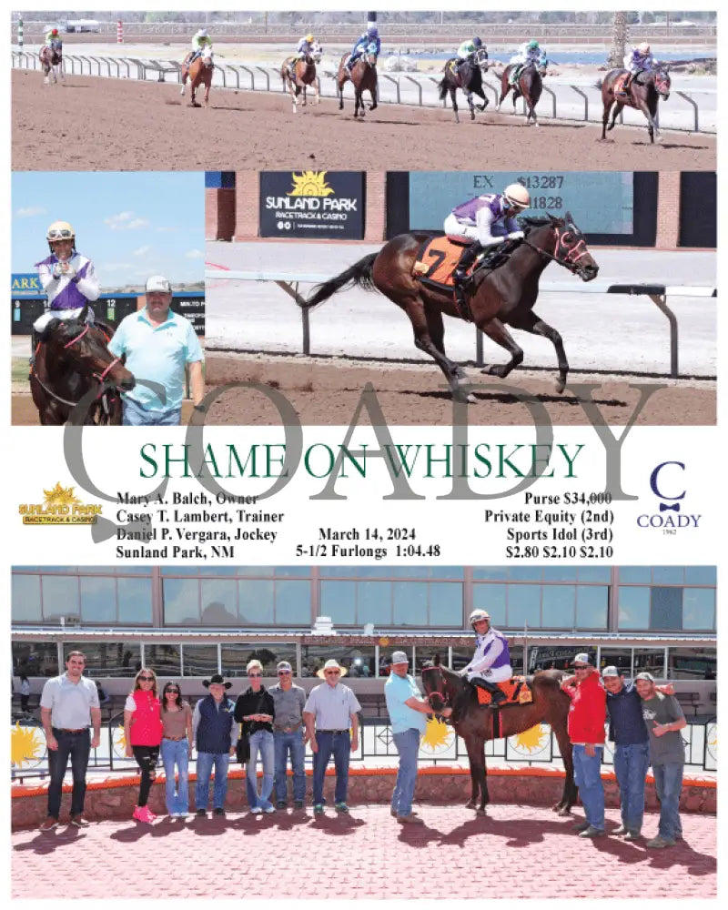 Shame On Whiskey - 03 - 14 - 24 R04 Sun Sunland Park